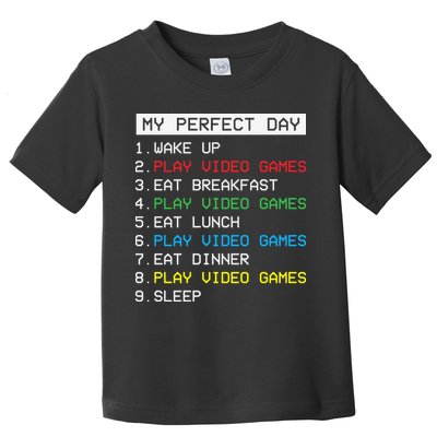 Gamer Routine Funny Gamer Epic Gamer Happy Gamer Video Games Lover Toddler T-Shirt