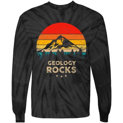 Geology Rocks Funny Geologist Gift Idea Tie-Dye Long Sleeve Shirt