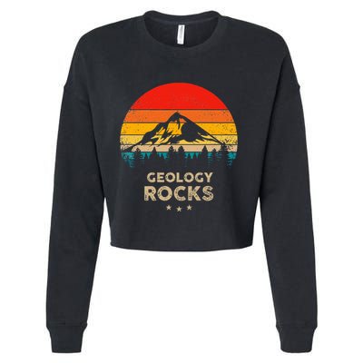 Geology Rocks Funny Geologist Gift Idea Cropped Pullover Crew