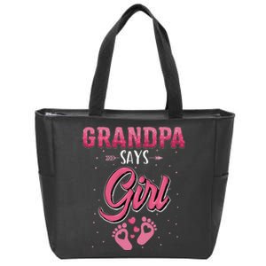 Gender reveal Grandpa dad matching family set Zip Tote Bag