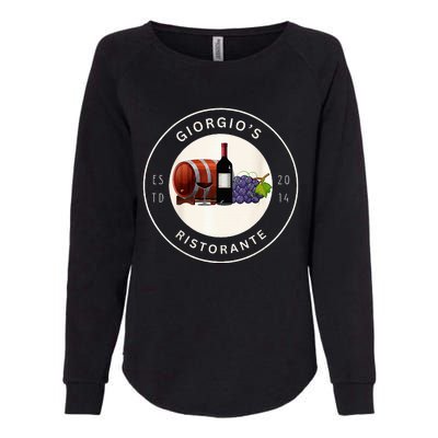 GiorgioS Ristorante Great Food Atmosphere Aura Womens California Wash Sweatshirt