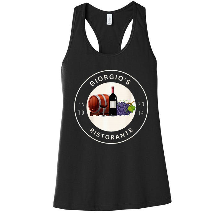 GiorgioS Ristorante Great Food Atmosphere Aura Women's Racerback Tank