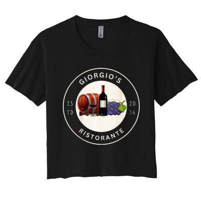 GiorgioS Ristorante Great Food Atmosphere Aura Women's Crop Top Tee