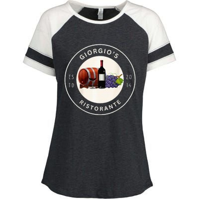 GiorgioS Ristorante Great Food Atmosphere Aura Enza Ladies Jersey Colorblock Tee