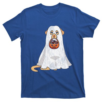 Golden Retriever Ghost Dog Mom Dad Trick Or Treat Halloween Gift T-Shirt