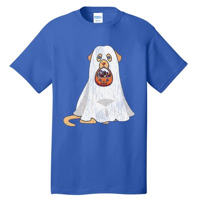 Golden Retriever Ghost Dog Mom Dad Trick Or Treat Halloween Gift Tall T-Shirt