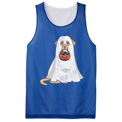 Golden Retriever Ghost Dog Mom Dad Trick Or Treat Halloween Gift Mesh Reversible Basketball Jersey Tank