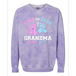 Gender Reveal Grandma Colorblast Crewneck Sweatshirt