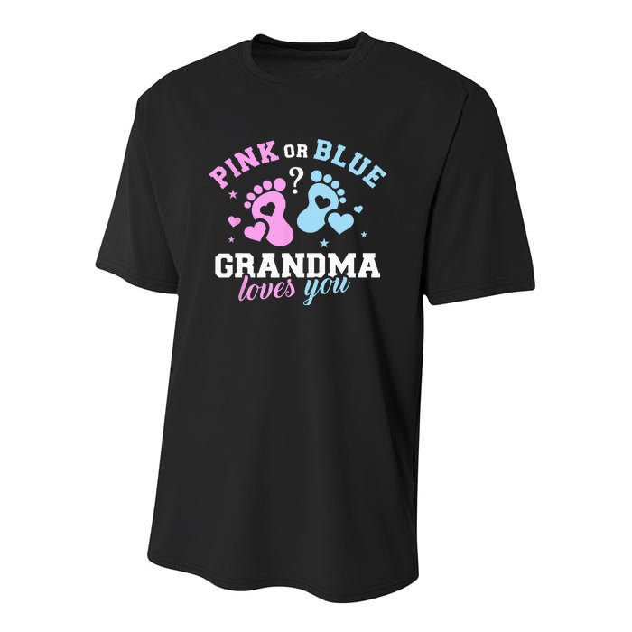 Gender Reveal Grandma Youth Performance Sprint T-Shirt