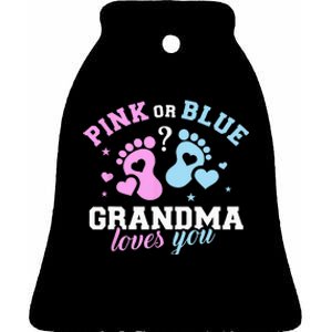 Gender Reveal Grandma Ceramic Bell Ornament