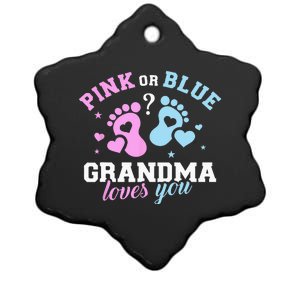 Gender Reveal Grandma Ceramic Star Ornament