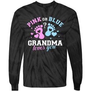 Gender Reveal Grandma Tie-Dye Long Sleeve Shirt