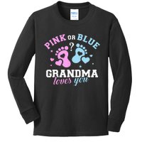 Gender Reveal Grandma Kids Long Sleeve Shirt