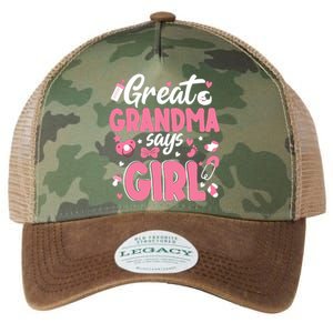 Gender Reveal Great Grandma Says Girl Baby Matching Family Long Sleeve Legacy Tie Dye Trucker Hat