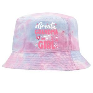 Gender Reveal Great Grandma Says Girl Baby Matching Family Long Sleeve Tie-Dyed Bucket Hat