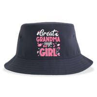 Gender Reveal Great Grandma Says Girl Baby Matching Family Long Sleeve Sustainable Bucket Hat