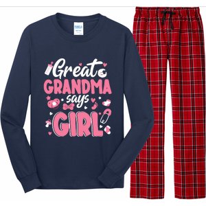 Gender Reveal Great Grandma Says Girl Baby Matching Family Long Sleeve Long Sleeve Pajama Set