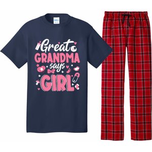 Gender Reveal Great Grandma Says Girl Baby Matching Family Long Sleeve Pajama Set