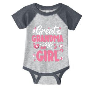 Gender Reveal Great Grandma Says Girl Baby Matching Family Long Sleeve Infant Baby Jersey Bodysuit