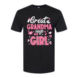 Gender Reveal Great Grandma Says Girl Baby Matching Family Long Sleeve Softstyle CVC T-Shirt