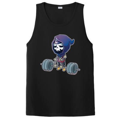 Gym Reaper Grim Reaper Deadlifts Workout Halloween Costume Great Gift PosiCharge Competitor Tank