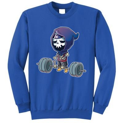 Gym Reaper Grim Reaper Deadlifts Workout Halloween Costume Great Gift Sweatshirt