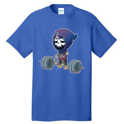 Gym Reaper Grim Reaper Deadlifts Workout Halloween Costume Great Gift Tall T-Shirt