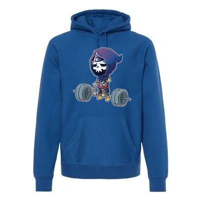 Gym Reaper Grim Reaper Deadlifts Workout Halloween Costume Great Gift Premium Hoodie