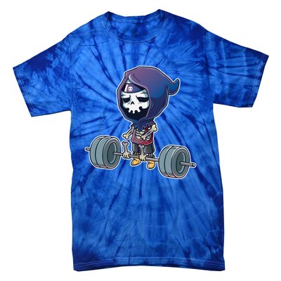 Gym Reaper Grim Reaper Deadlifts Workout Halloween Costume Great Gift Tie-Dye T-Shirt