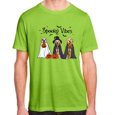 Golden Retriever Ghost Dogs Halloween Dog Witch Spooky Vibes Great Gift Adult ChromaSoft Performance T-Shirt