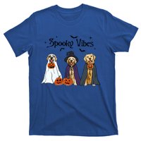 Golden Retriever Ghost Dogs Halloween Dog Witch Spooky Vibes Great Gift T-Shirt