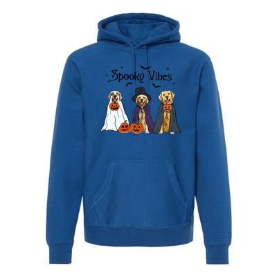 Golden Retriever Ghost Dogs Halloween Dog Witch Spooky Vibes Great Gift Premium Hoodie