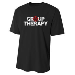 Gun Range Group Therapy Target Shooting Funny Performance Sprint T-Shirt