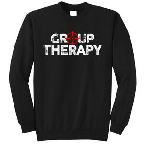 Gun Range Group Therapy Target Shooting Funny Tall Sweatshirt