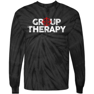 Gun Range Group Therapy Target Shooting Funny Tie-Dye Long Sleeve Shirt