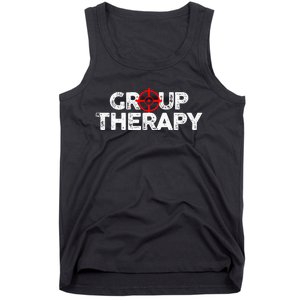 Gun Range Group Therapy Target Shooting Funny Tank Top