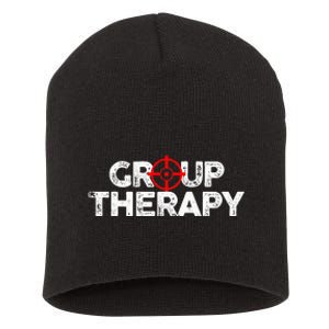 Gun Range Group Therapy Target Shooting Funny Short Acrylic Beanie