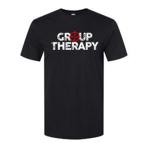 Gun Range Group Therapy Target Shooting Funny Softstyle CVC T-Shirt