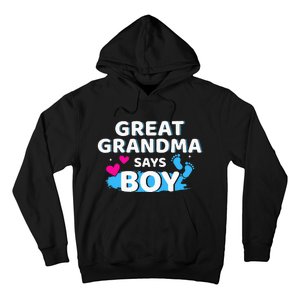 Gender reveal great grandma says matching baby party Hoodie