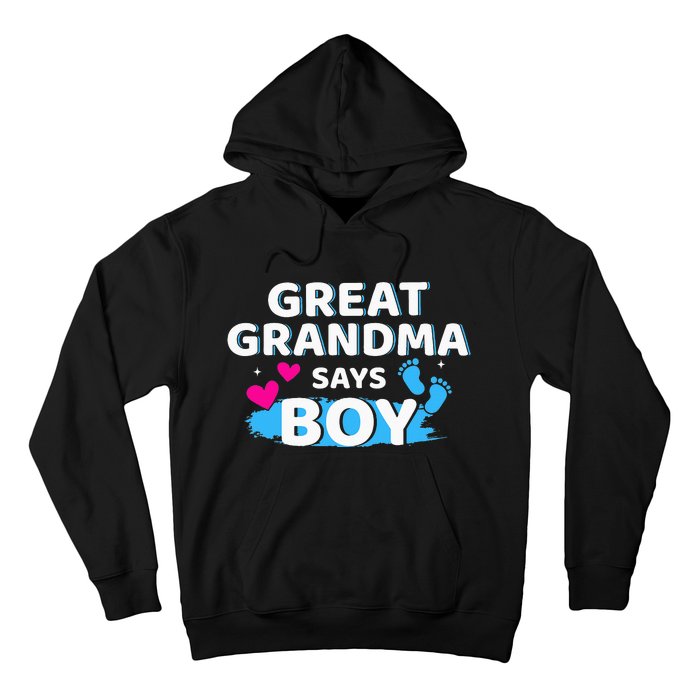 Gender reveal great grandma says matching baby party Hoodie