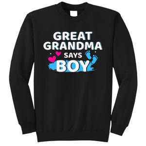 Gender reveal great grandma says matching baby party Sweatshirt