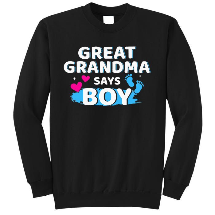 Gender reveal great grandma says matching baby party Sweatshirt