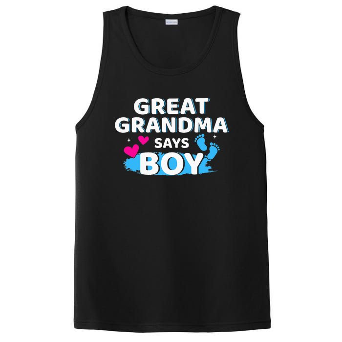 Gender reveal great grandma says matching baby party PosiCharge Competitor Tank