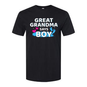 Gender reveal great grandma says matching baby party Softstyle CVC T-Shirt