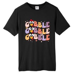 Groovy Retro Gobble Gobble Funny Thanksgiving Turkey Day Tall Fusion ChromaSoft Performance T-Shirt