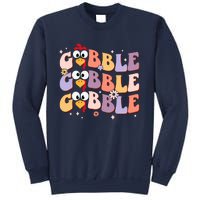 Groovy Retro Gobble Gobble Funny Thanksgiving Turkey Day Sweatshirt