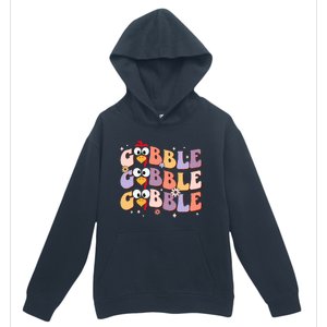 Groovy Retro Gobble Gobble Funny Thanksgiving Turkey Day Urban Pullover Hoodie