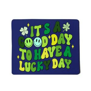 Green Retro Groovy St Patricks Day Party funny Mousepad