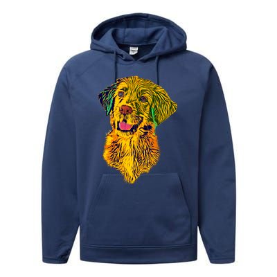 Golden Retriever Gorgeous Pet Dog Lover Gift Performance Fleece Hoodie