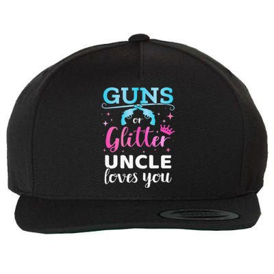 Gender reveal guns or glitter uncle matching baby party Wool Snapback Cap